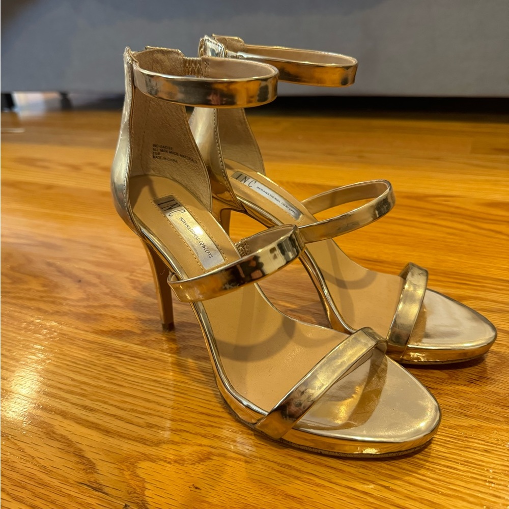 Gold Strapy Heel from Nordstrom